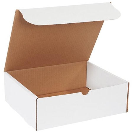 Box Packaging Corrugated Literature Mailers, 11-3/4L x 10-3/4W x 4H, White, PK50 M11104